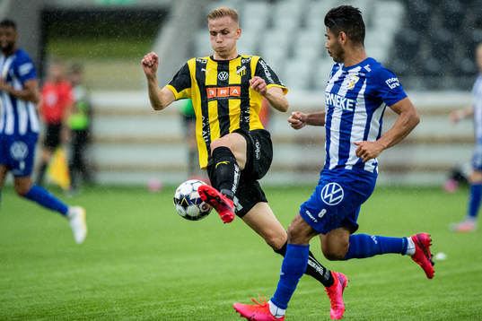 Häckens Jasse Tuominen och IFK Göteborgs Hosam Aiesh