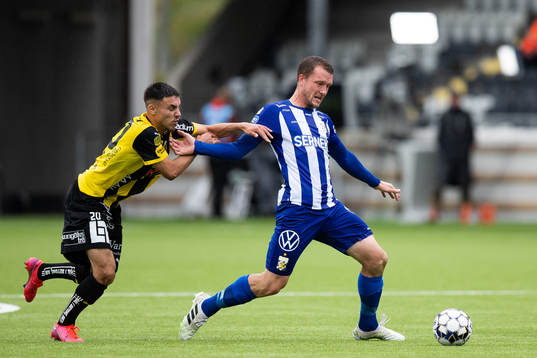 Häckens Ali Youssef och IFK Göteborgs Jakob Johansson