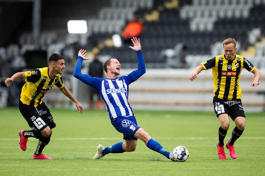 Häckens Ali Youssef och IFK Göteborgs Jakob Johansson