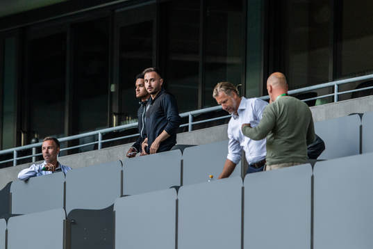 Hammarbys Muamer Tankovic och sportchef Jesper Jansson