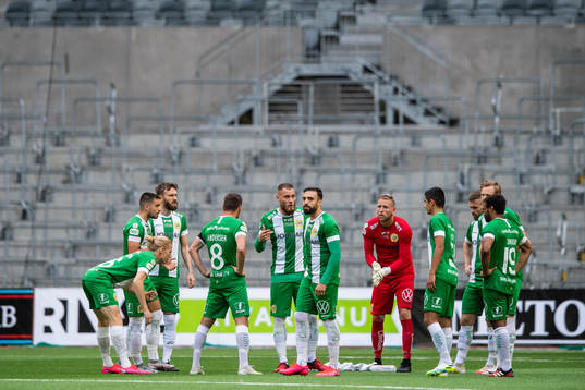 Hammarbys spelare samlas