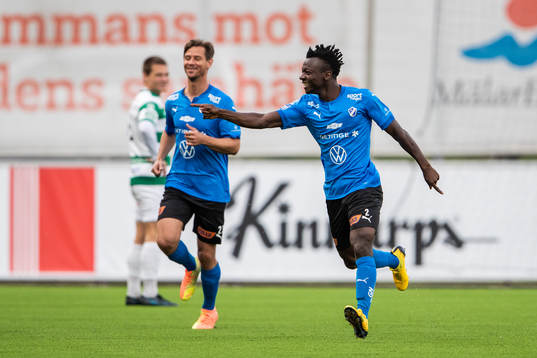 Halmstads Thomas Boakye jublar