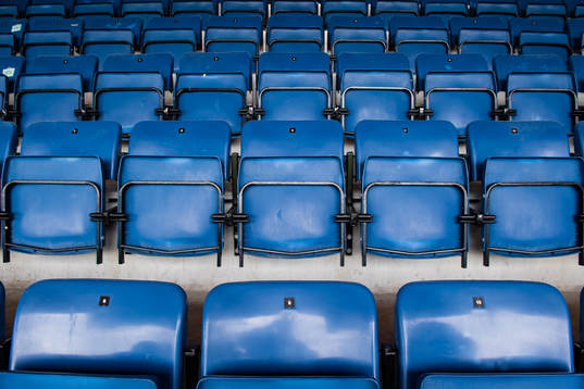 Empty seats in the stands at Color Line Stadion