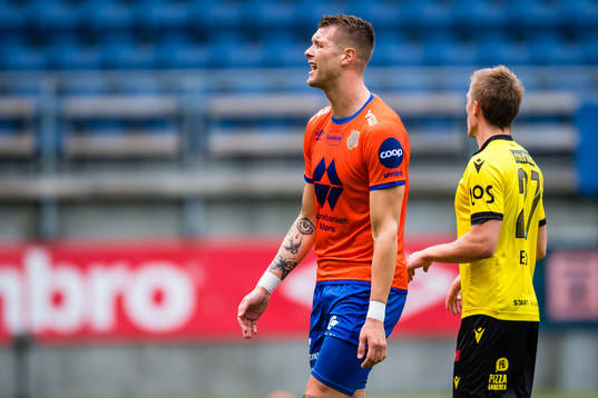 Holmbert Aron Briem Fridjonsson of Aalesund looks dejected