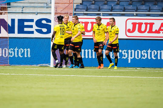 Eirik Wilberg Schulze of Start celebrates