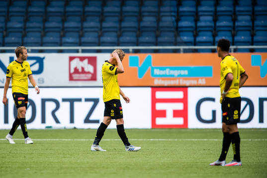 Eirik Wilberg Schulze of Start looks dejected