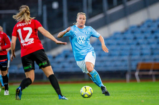 Malmö FFs Caroline Williamsdotter mot Trelleborgs Edina