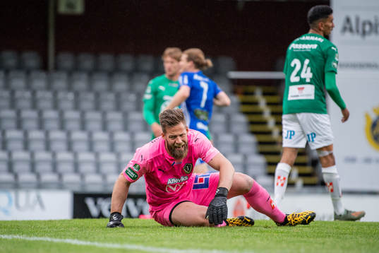 Jönköpings målvakt Frank Pettersson deppar