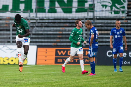 Jönköpings Eric Johana Omondi jublar