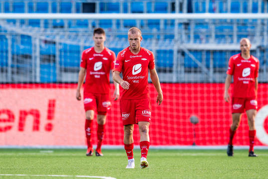 Petter Strand of Brann looks dejected