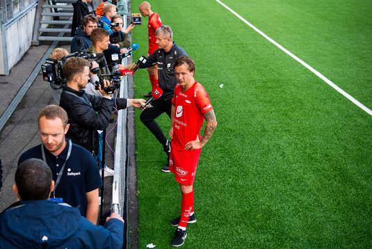 Lars Arne Nilsen, head coach of Brann, and Fredrik Haugen