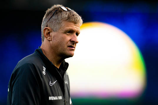 Lars Arne Nilsen, head coach of Brann, looks dejected