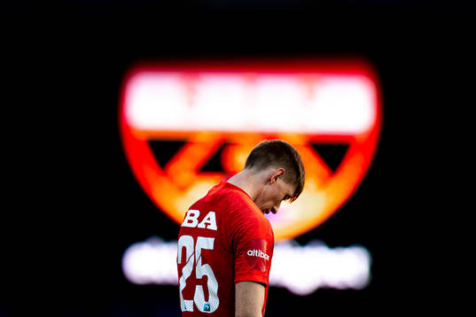 Ole Martin Kolskogen of Brann looks dejected