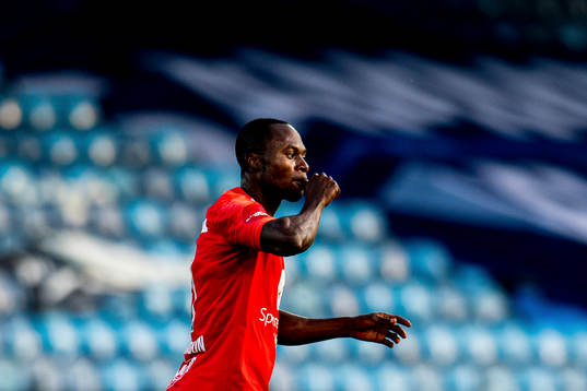 Gilbert Koomson of Brann celebrates