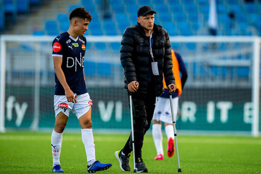 Nicholas Mickelson and Jonathan Parr of Strømsgodset
