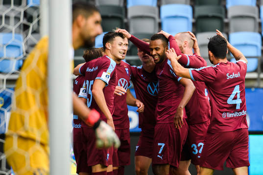 Malmö FFs spelare jublar