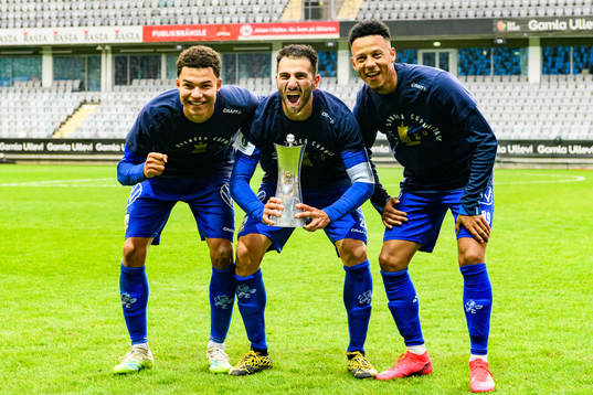 IFK Göteborgs Alexander Jallow, André Calisir och Tobias