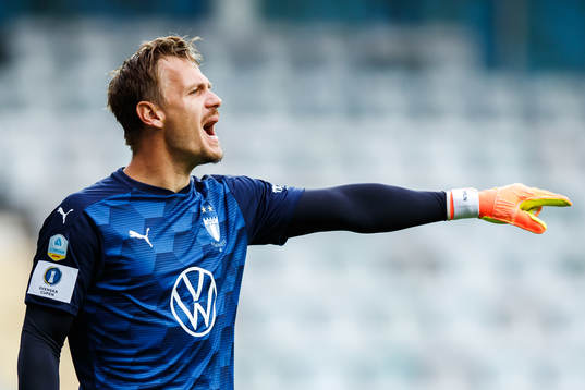 Malmö FFs målvakt Johan Dahlin