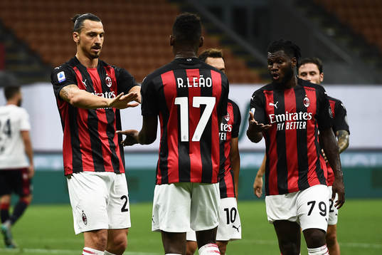 Zlatan Ibrahimovic celebrates