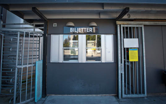 Biljettluckan utanför Behrn Arena