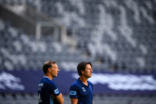 Djurgårdens tränare Kim Bergstrand och tränare Thomas