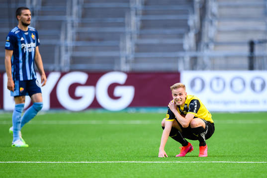 Djurgårdens Erik Berg och Häckens Jasse Tuominen