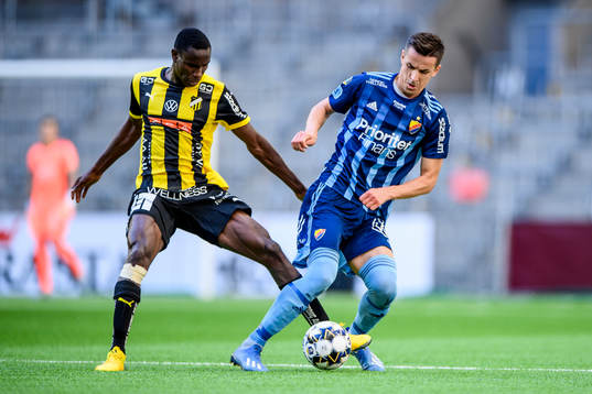 Häckens Godswill Ekpolo och Djurgårdens Haris Radetinac