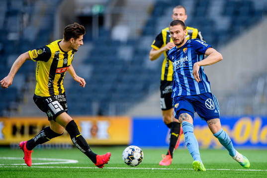 Häckens Adnan Maricoch Djurgårdens Erik Berg