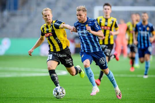 Häckens Gustav Berggren och Djurgårdens Jonathan Ring