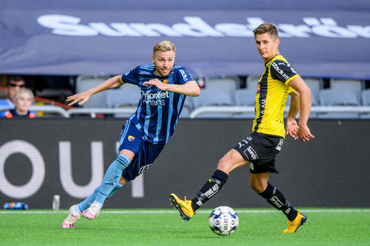 Djurgårdens Jonathan Ring och Häckens Leo Bengtsson