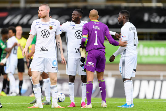 Östersunds spelare jublar