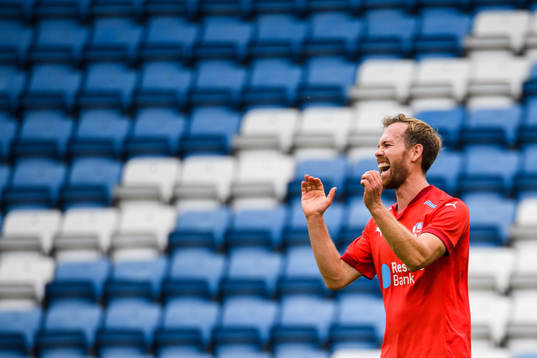 Helsingborgs Anders Randrup reagerar