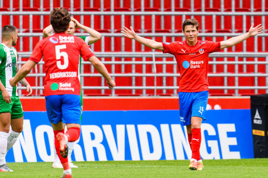 Helsingborgs Max Svensson jublar