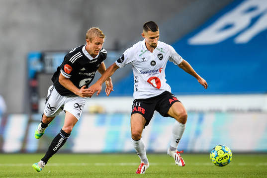 Per Ciljan Skjelbred of Rosenborg and Elbasan Rashani of Odd