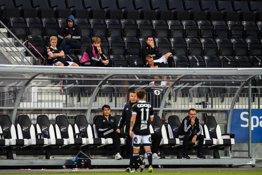 Pål André Helland of Rosenborg looks dejected
