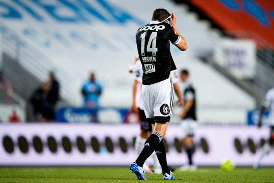 Torgeir Børven of Rosenborg looks dejected