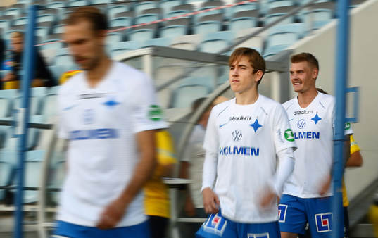 IFK Norrköpings Ísak Bergmann Jóhannesson och Eric Smith
