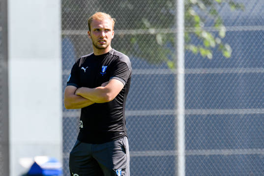 under en träning med Malmö FF
