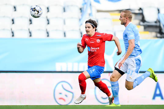 Helsingborgs Brandur Hendriksson och Malmö FFs Franz