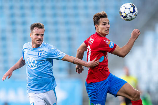Malmö FFs Eric Larsson och Helsingborgs Assad Al Hamlawi
