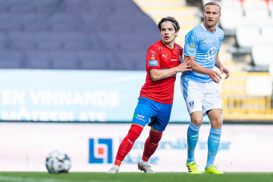 Helsingborgs Brandur Hendriksson och Malmö FFs Franz