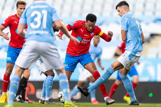 Helsingborgs Martin Olsson mot Malmö FFs Anel Ahmedhodzic