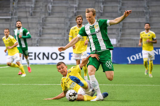 Hammarbys Tim Söderström och Falkenbergs John Björkengren