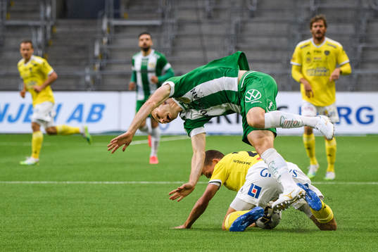Hammarbys Tim Söderström och Falkenbergs John Björkengren