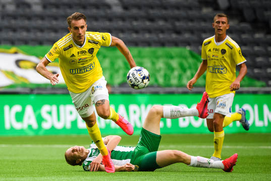 Falkenbergs Tobias Karlsson och Hammarbys Gustav Ludwigson