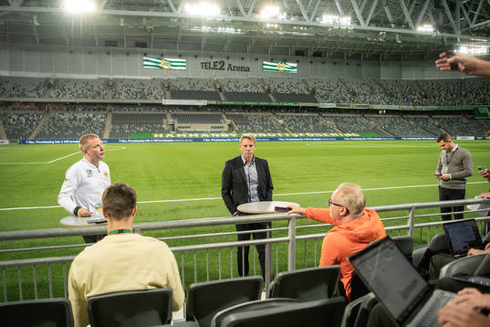Hammarbys tränare Stefan Billborn och Falkenbergs tränare