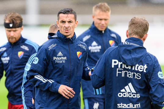 Djurgårdens Haris Radetinac före fotbollsmatchen i