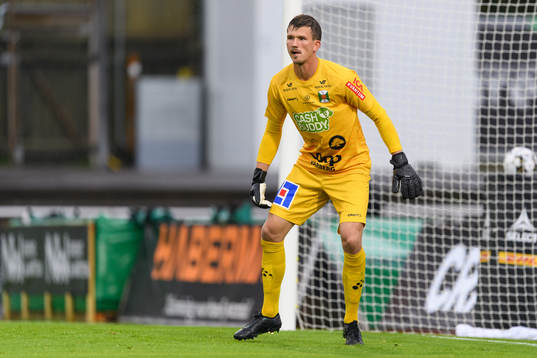 Varbergs målvakt August Strömberg