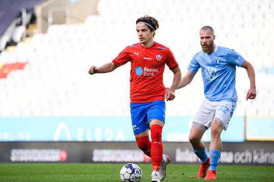 Helsingborgs Brandur Hendriksson och Malmö FFs Jo Inge