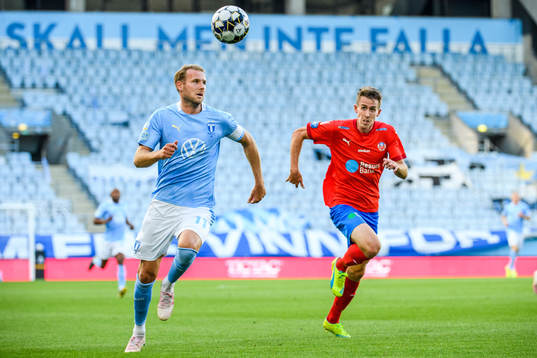 Malmö FFs Ola Toivonen och Helsingborgs Adam Eriksson